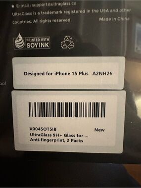 9H+ Screen Protector for iPhone 15 Plus - (2 Pack)